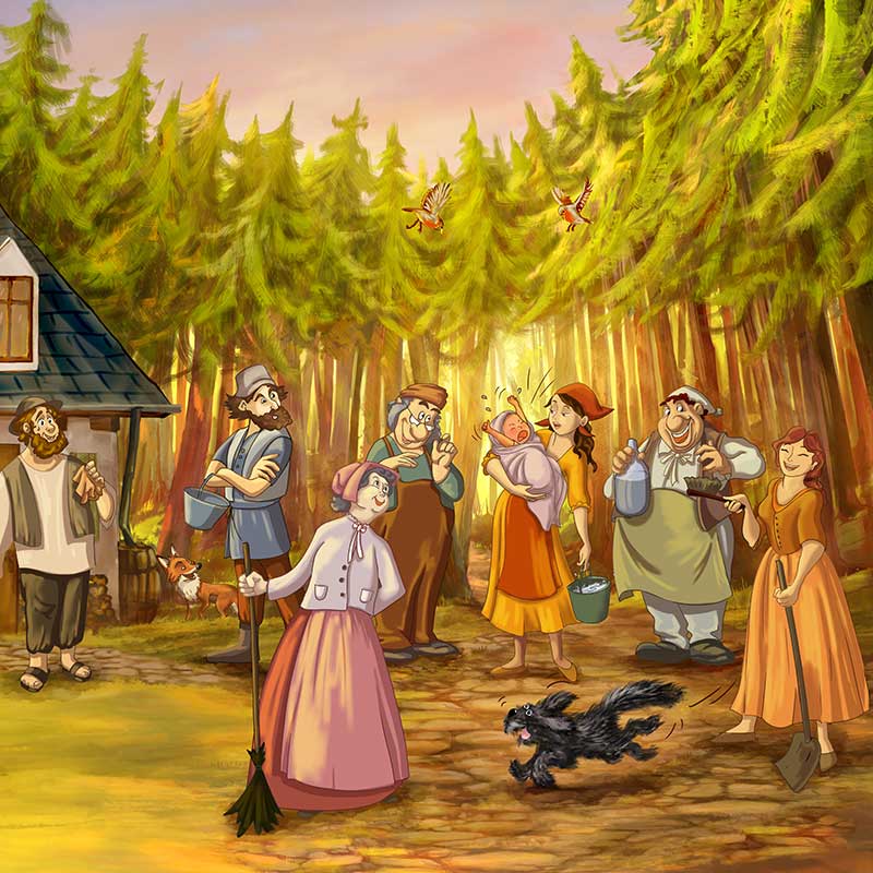 Menschen im Dorf, Leben und Begegnung